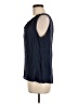 Black Label by Chico's 100% Silk Blue Sleeveless Silk Top Size Med (1) - photo 5