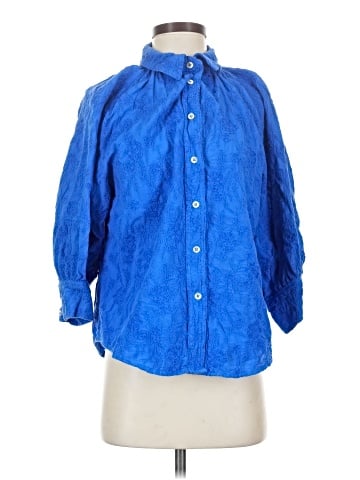 Tru Luxe Jeans 3/4 Sleeve Button-Down Shirt (view 1)