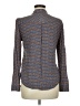 Brooklyn Industries 100% Rayon Houndstooth Blue Long Sleeve Blouse Size M - photo 2