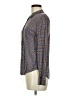 Brooklyn Industries 100% Rayon Houndstooth Blue Long Sleeve Blouse Size M - photo 5