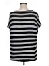 Lavish Stripes Gray Short Sleeve Top Size XL - photo 2