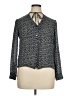 Rena Rowan 100% Silk Gray Long Sleeve Silk Top Size 14 - photo 1