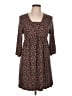 Pull&Bear Animal Print Brown Casual Dress Size L - photo 1