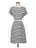 Chaps Stripes White Casual Dress Size S - photo 1