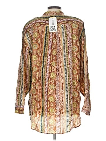Adolfo Long Sleeve Silk Top (view 2)