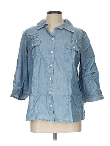 Croft & Barrow 3/4 Sleeve Button-Down Shirt (view 1)