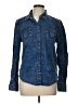 True Religion 100% Cotton Blue Long Sleeve Button-Down Shirt Size L - photo 1