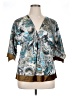 BCBGMAXAZRIA Paisley Teal 3/4 Sleeve Blouse Size XL - photo 1