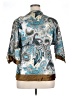 BCBGMAXAZRIA Paisley Teal 3/4 Sleeve Blouse Size XL - photo 2