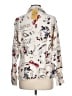 Van Heusen Print Ivory Long Sleeve Blouse Size L - photo 2