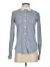 Theory Chevron-herringbone Blue Long Sleeve Button-Down Shirt Size P (petite) - photo 1