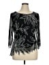 Jkara 100% Polyester Black 3/4 Sleeve Blouse Size XL (estimated) - photo 1
