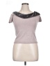 Moth Solid Purple Gray Short Sleeve Top Size XL - photo 1