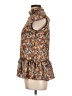 Knitworks Brown Short Sleeve Blouse Size L - photo 5