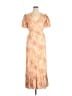 Roxy 100% Viscose Tropical Floral Orange Casual Dress Size XL - photo 1