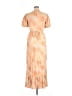 Roxy 100% Viscose Tropical Floral Orange Casual Dress Size XL - photo 2