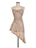 Assorted Brands Metallic Tan Cocktail Dress Size M - photo 1