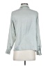 Zara 100% Polyester Solid Teal Long Sleeve Blouse Size XS - photo 2