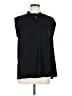 Joe Fresh Black Sleeveless Button-Down Shirt Size M - photo 1