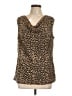 212 Collection 100% Polyester Brown Sleeveless Blouse Size L - photo 1