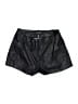 David Lerner Metallic Black Faux Leather Shorts Size S - photo 1