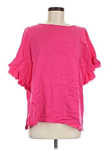 Tru Luxe Jeans Short Sleeve Blouse (view 1)