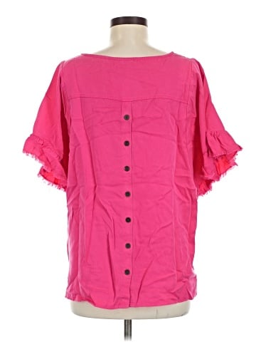Tru Luxe Jeans Short Sleeve Blouse (view 2)