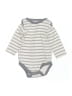 Hb Stripes Gray Long Sleeve Onesie Size 3-6 mo - photo 1
