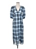 Zara Plaid Blue Casual Dress Size S - photo 1