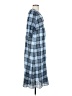 Zara Plaid Blue Casual Dress Size S - photo 4