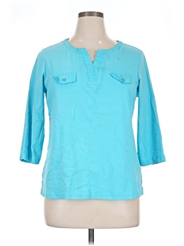 Karen Scott 3/4 Sleeve Button-Down Shirt (view 1)
