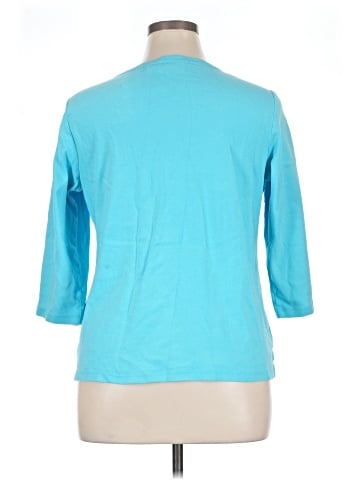 Karen Scott 3/4 Sleeve Button-Down Shirt (view 2)