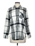 Banana Republic Plaid Silver Long Sleeve Button-Down Shirt Size S - photo 1