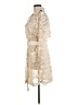Chico's 100% Polyester Solid Ivory Trenchcoat Size Med (1) - photo 5