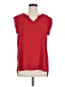 Pleione 100% Polyester Red Short Sleeve Top Size M - photo 1