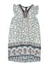 Monteau Girl 100% Polyester Print White Dress Size 10 - photo 1