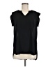 Pleione 100% Polyester Black Short Sleeve Top Size M - photo 1