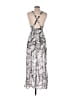 Just Fab 100% Polyester Graphic Silver White Cocktail Dress Size 4X - photo 2