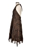 Mixit 100% Silk Paisley Brown Cocktail Dress Size 8 - photo 5