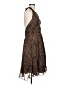 Mixit 100% Silk Paisley Brown Cocktail Dress Size 8 - photo 4
