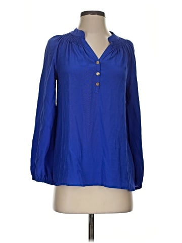 Lilly Pulitzer Long Sleeve Silk Top (view 1)