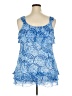 Lane Bryant Outlet 100% Polyester Blue Sleeveless Blouse Size 18 - 20 Plus - photo 2