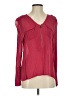 Wrap Burgundy Long Sleeve Blouse Size S (estimated) - photo 1
