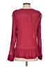 Wrap Burgundy Long Sleeve Blouse Size S (estimated) - photo 2