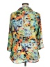 Investments 100% Polyester Floral Blue 3/4 Sleeve Blouse Size XL - photo 2