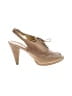 J.Crew 100% Leather Tan Heels Size 9 1/2 - photo 1