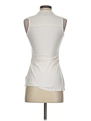 White House Black Market Sleeveless Button-Down Shirt (view 2)