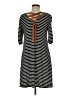 AGB Stripes Black Casual Dress Size M - photo 2