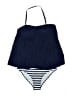 Unbranded Chevron-herringbone Blue Two Piece Swimsuit Size L - photo 1