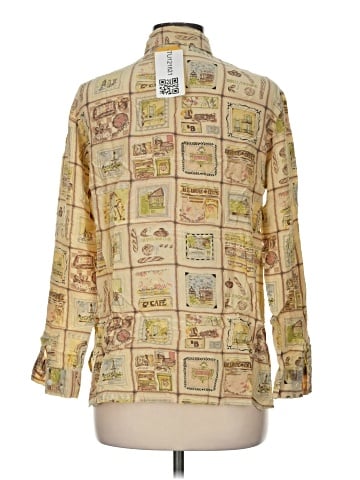 Assorted Brands Long Sleeve Silk Top (view 2)